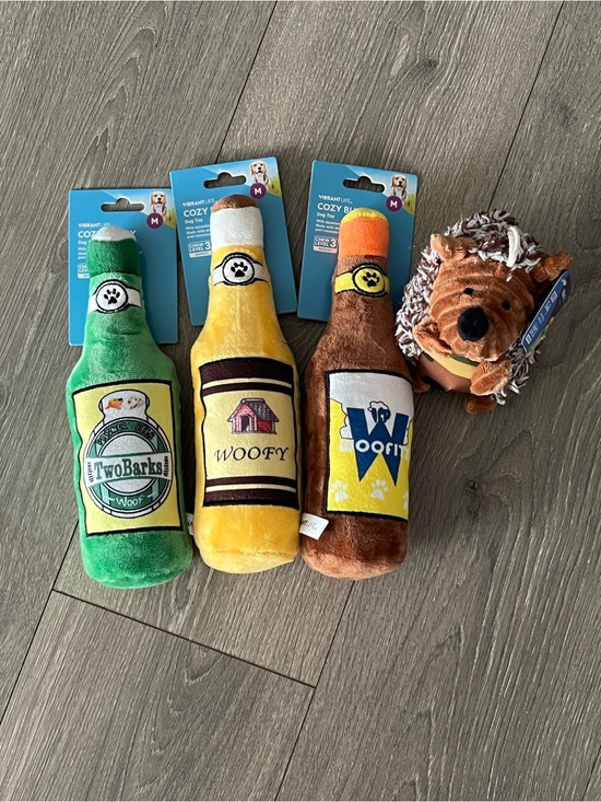 Vibrant Life Other - NWT 3 Beers and a Hedgehog Dog Chew Toys from Vibrant Life